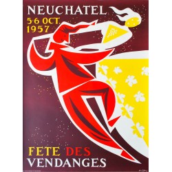 Fête des Vendanges, Neuchâtel. Alex Billeter. 1957.