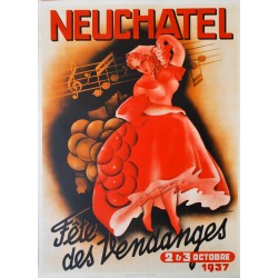 Fête des Vendanges, Neuchâtel. Ferdinand Maire. 1937.