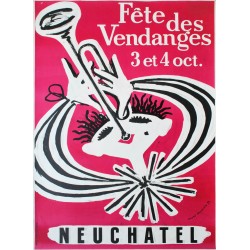 Fête des Vendanges, Neuchâtel. André Huguenin. 1953.