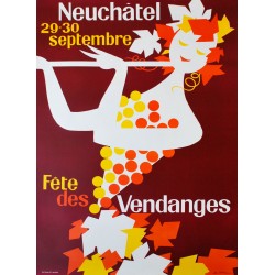 Fête des Vendanges, Neuchâtel. Alex Billeter. 1962.