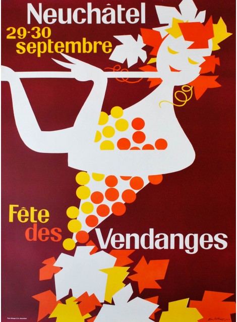 Fête des Vendanges, Neuchâtel. Alex Billeter. 1962.