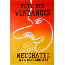 Fête des Vendanges, Neuchâtel. Louis Tinturier. 1952.