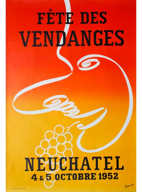 Fête des Vendanges, Neuchâtel. Louis Tinturier. 1952.