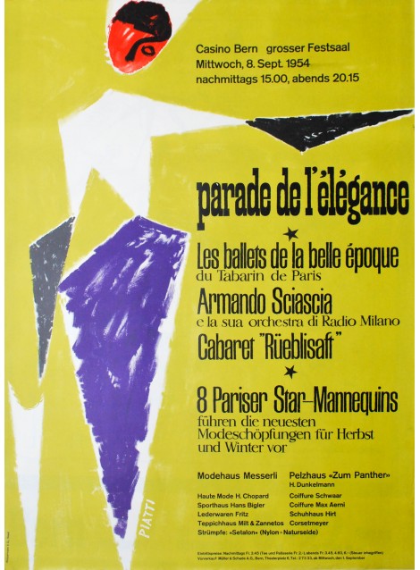 Parade de l'élégance, Bern. Celestino Piatti. 1954.