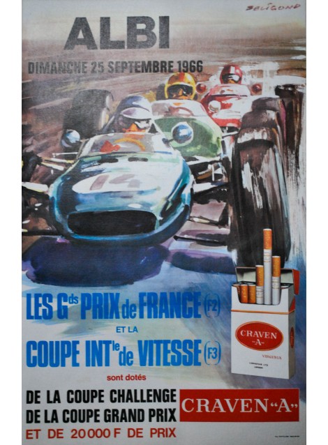 Michel Beligond. Grand Prix de France, Albi. 1966.