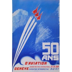 50 ans d'aviation, grand meeting, Genève. 1955.