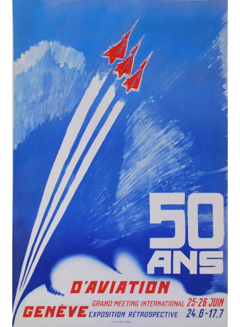 50 ans d'aviation, grand meeting, Genève. 1955.