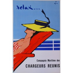 René Gruau. Chargeurs réunis. Vers 1950.