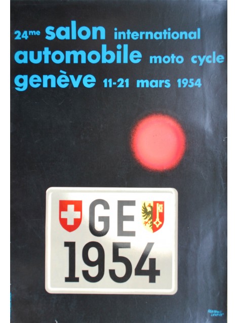 Herbert Leupin. Salon de l'automobile, Genève. 1954.
