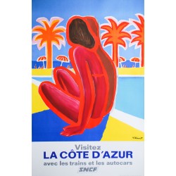 Bernard Villemot. La Côte d'Azur. 1968.