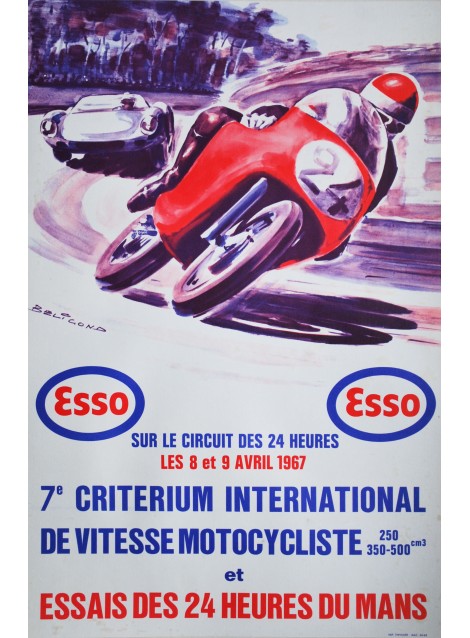 Michel Béligond. 7e Critérium motocycliste. Essais 24 Heures du Mans. 1967.