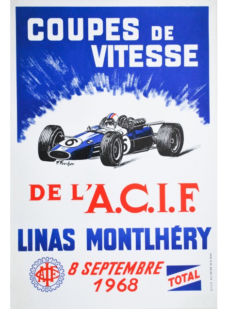F. Foucher. Coupes de vitesse, Linas Montlhéry. 1968.