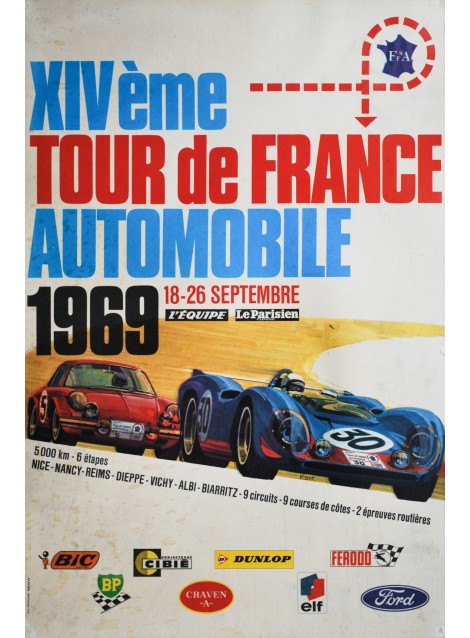 Keller. Tour de France automobile. 1969.