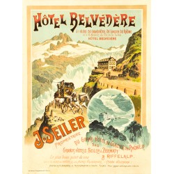 Hôtel Belvédère Seiler, Furka. Vers 1895.