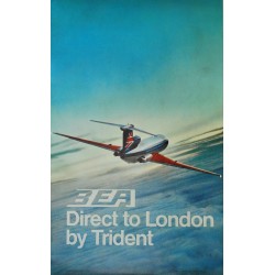 BEA. Direct to London by Trident. 1970.