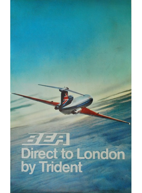 BEA. Fly to London by Trident. 1970.