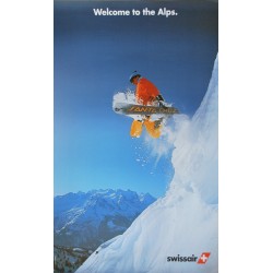 Swissair. Welcome to the Alps. 1985.