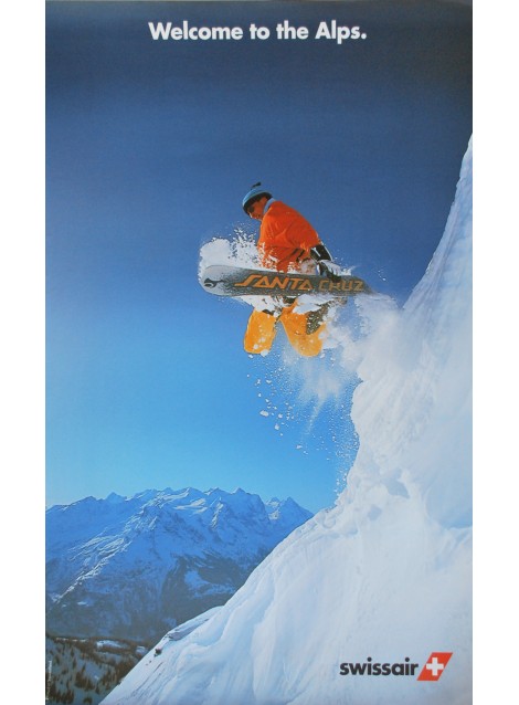 Swissair. Welcome to the Alps. 1985.