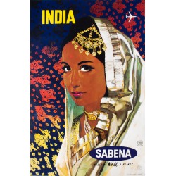 India. Sabena. Vers 1970.