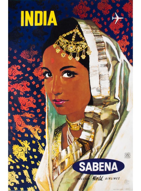 India. Sabena. Vers 1970.