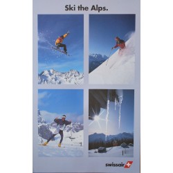 ... Ski the Alps. Swissair. Vers 1980.