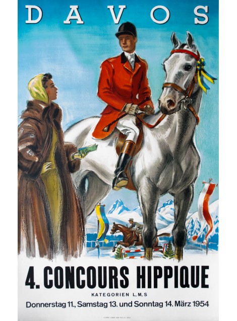 Concours hippique. Davos. 1954.