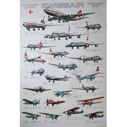 Swissair. Der Flugzeugpark seit 1931. Vers 1975.
