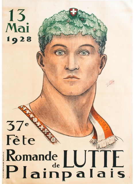 FETE DE LUTTE, GENEVE. E. TOGNETTI, 1928