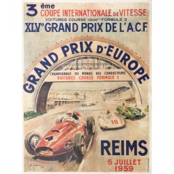 Jean des Gachons. Grand Prix d'Europe, Reims. 1959.