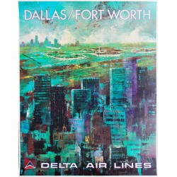 Jack Laycox. Dallas Fort Worth. Delta Air Lines. Vers 1970.