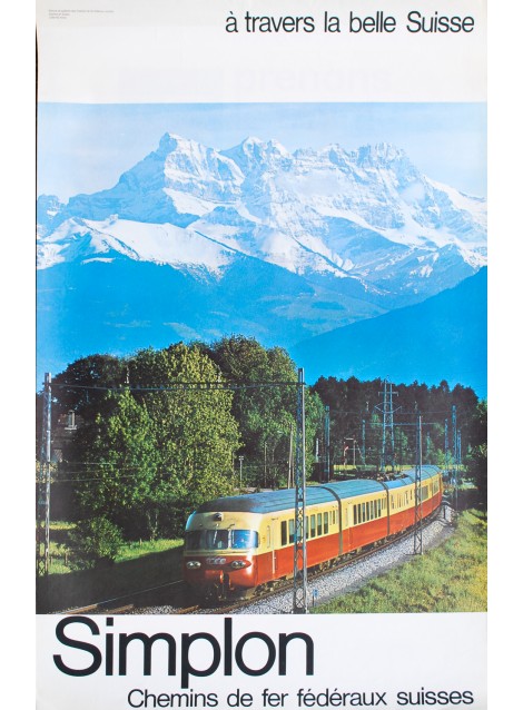 Simplon. Chemins de fer fédéraux suisses. Vers 1970.