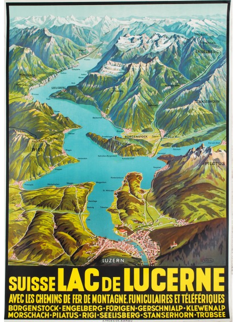 Joseph Ruep. Lac de Lucerne. Vers 1940.