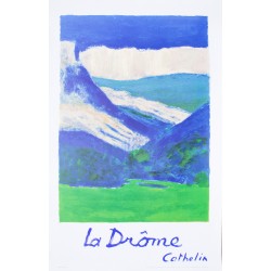 Bernard Cathelin. La Drôme. Vers 1970.