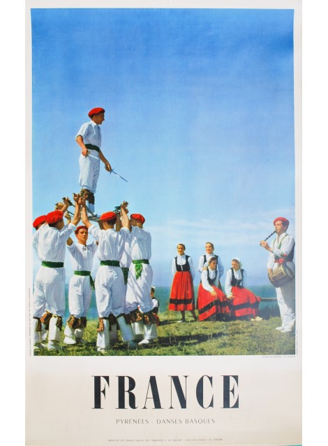 Gaston Karquel. France. Pyrénées. Danses basques. Vers 1955.