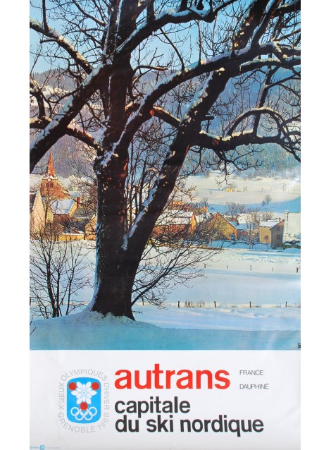 Autrans, capitale du ski nordique. Jeux olympiques d'hiver, Grenoble. 1968.