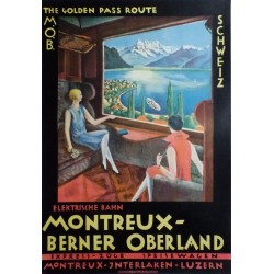 Montreux - Berner Oberland. The Golden Pass Route. 1922.