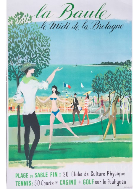 Jean-Denis Malclès. La Baule. Vers 1960.