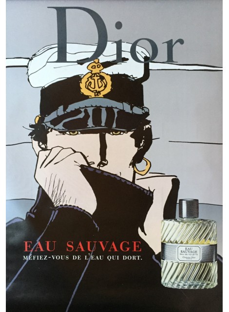 Hugo Pratt. Dior, Eau sauvage, Corto Maltese. 2001.